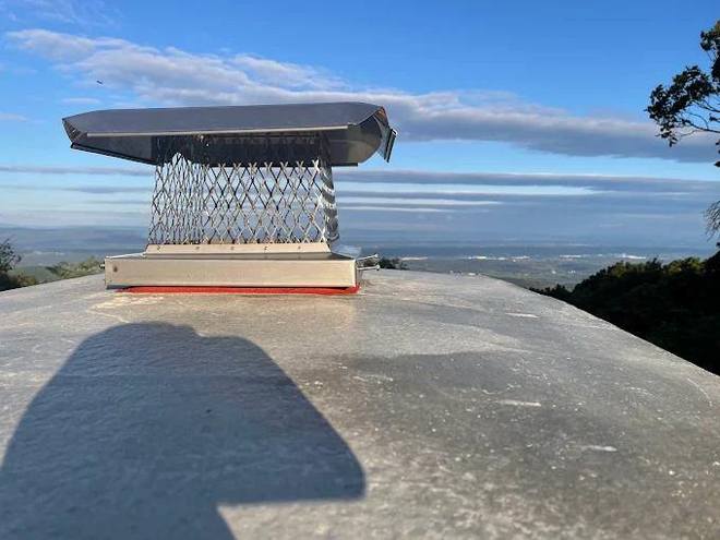 Stainless chimney cap installed on a Shenandoah Valley home