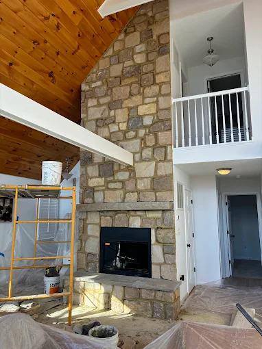 Two storeys of stone, going up