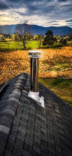 Class A chimney through the roof