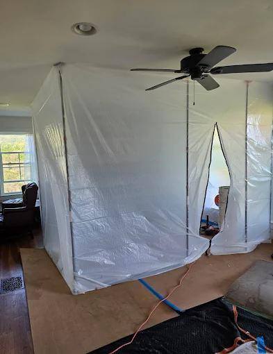 Containment tenting, before a tool comes out