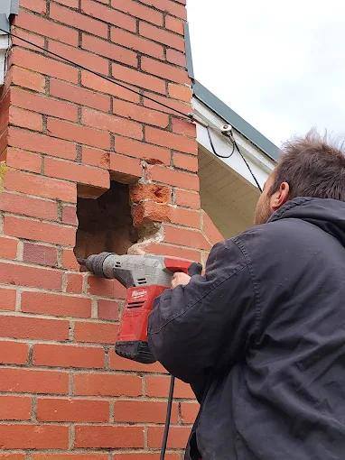 Coring a clean opening for a new appliance vent