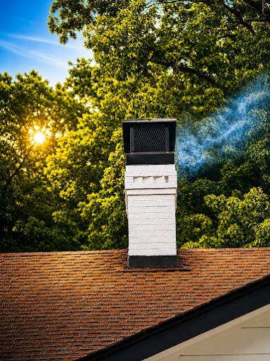 Exterior chimney at the sample property