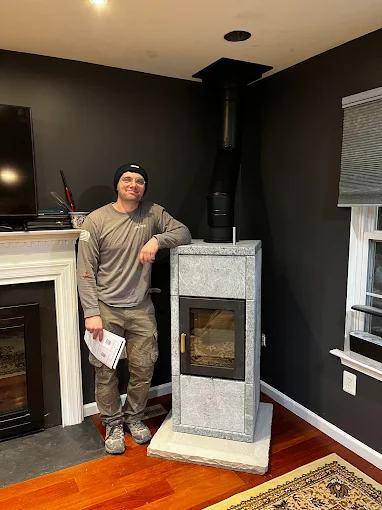Soapstone stove, ready to set