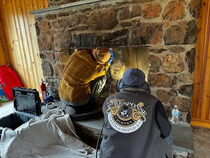 Uniformed and marked, in someones living room